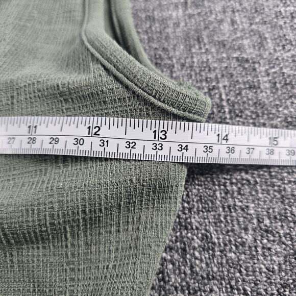 Roxy Good Keepsake Crop Tank Top Size Medium Green Cross Back - Picture 4 of 7